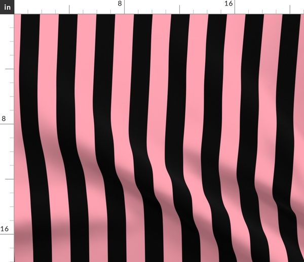 Large Pink Awning Stripe Pattern Spoonflower