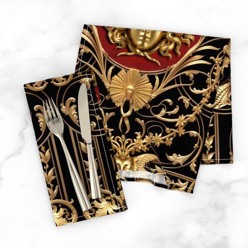 Medusa Crown Half Naked Dinner Napkins Spoonflower