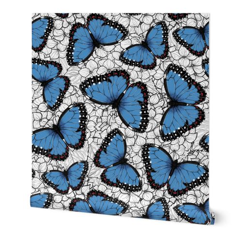 Blue Morpho Butterflies Spoonflower