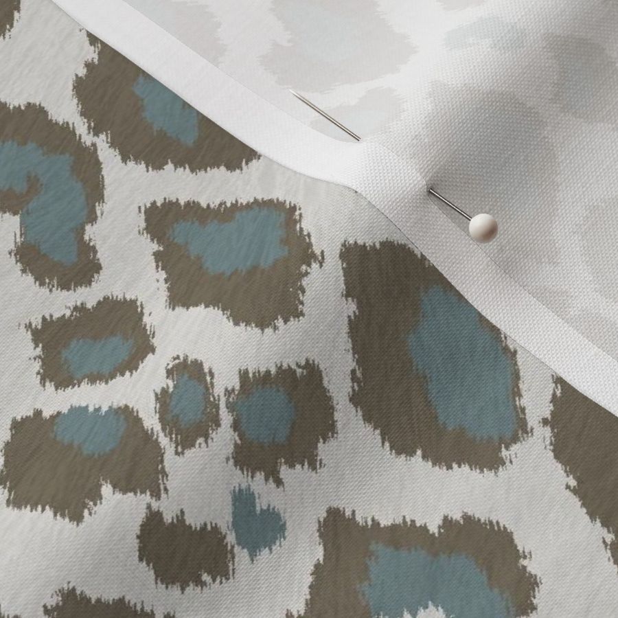 Leopard In Duck Egg Grey Taupe Fabric Spoonflower