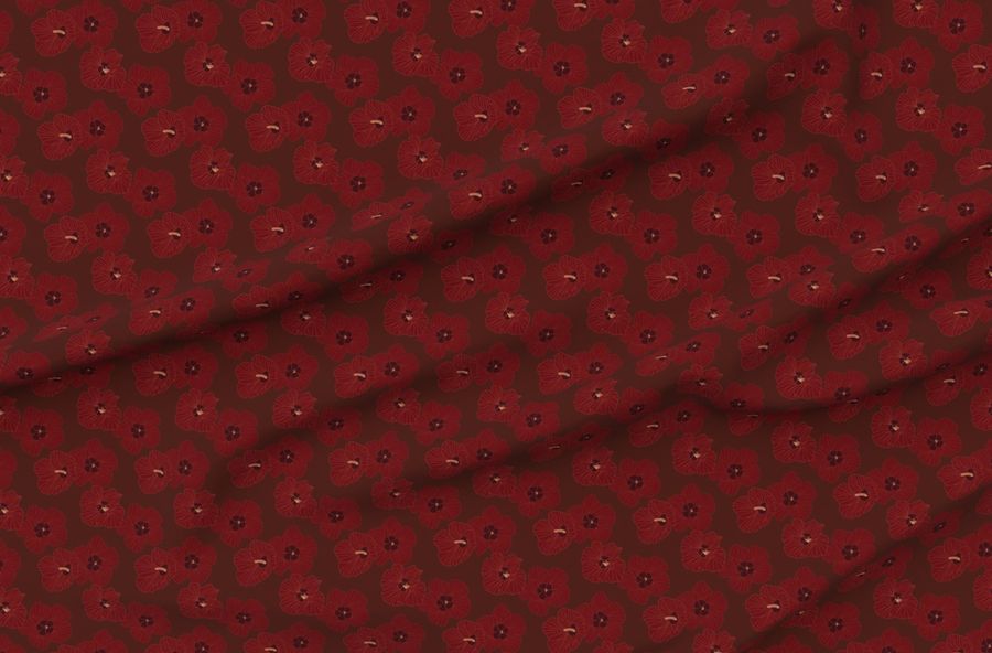 Hau Flowers On Dark Brown
