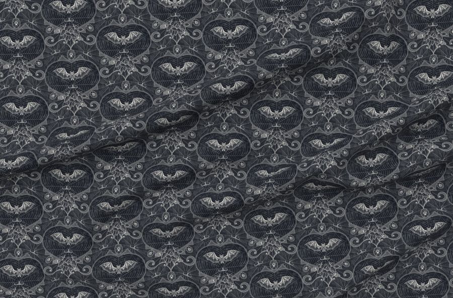Gothic Lace-Bats-Black