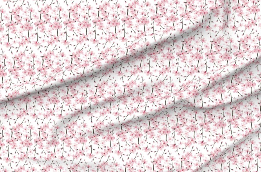 Pink Cherry Blossom Watercolor Rotated For Jeanne