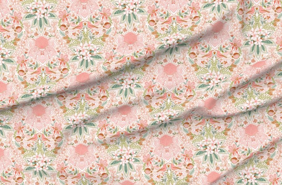Hawaiian Boho Damask 18"