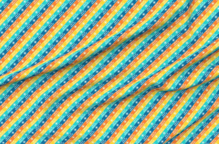 Suns Out Tongues Out - Fun Summer Dog  - Blue/Green/Yellow - Lad21