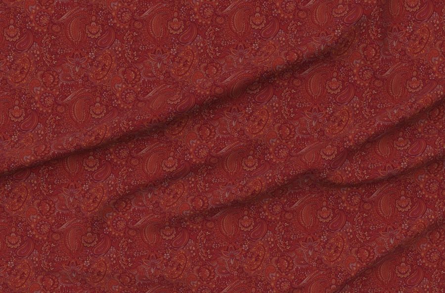 Paisley Burgundy Red Wine