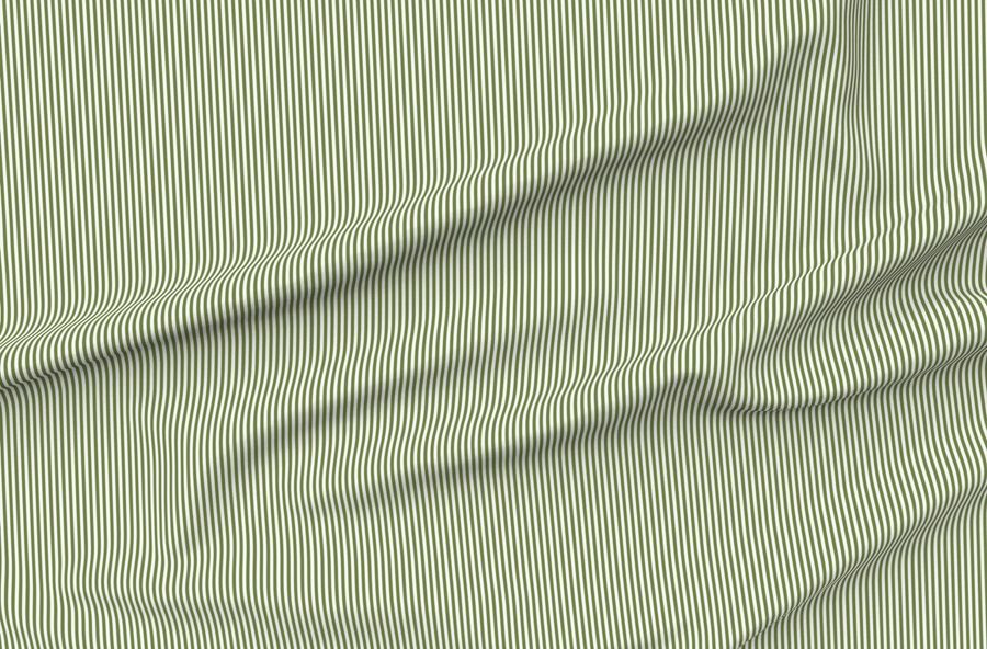 Candy Stripe Olive On White Dove