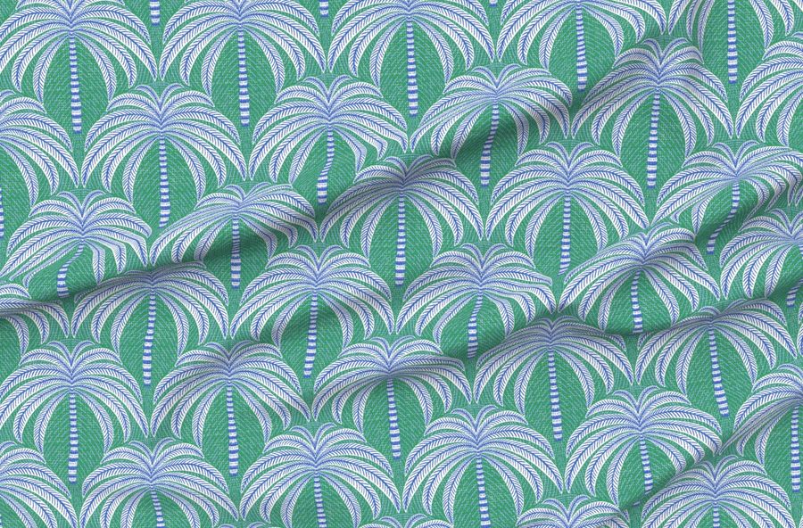 Palm Springs Palm Trees - Blue And Green - Large