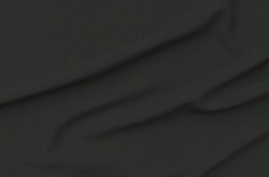 Solid Coal Black Linen