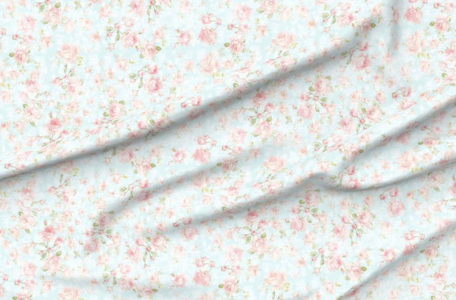 Saint Colette June Roses Aqua Faded