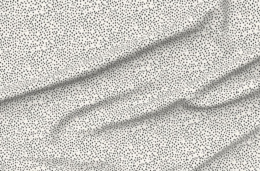 Small Black Speckle Marks - Bone White Baby Boy Girl Nursery - Animal Print