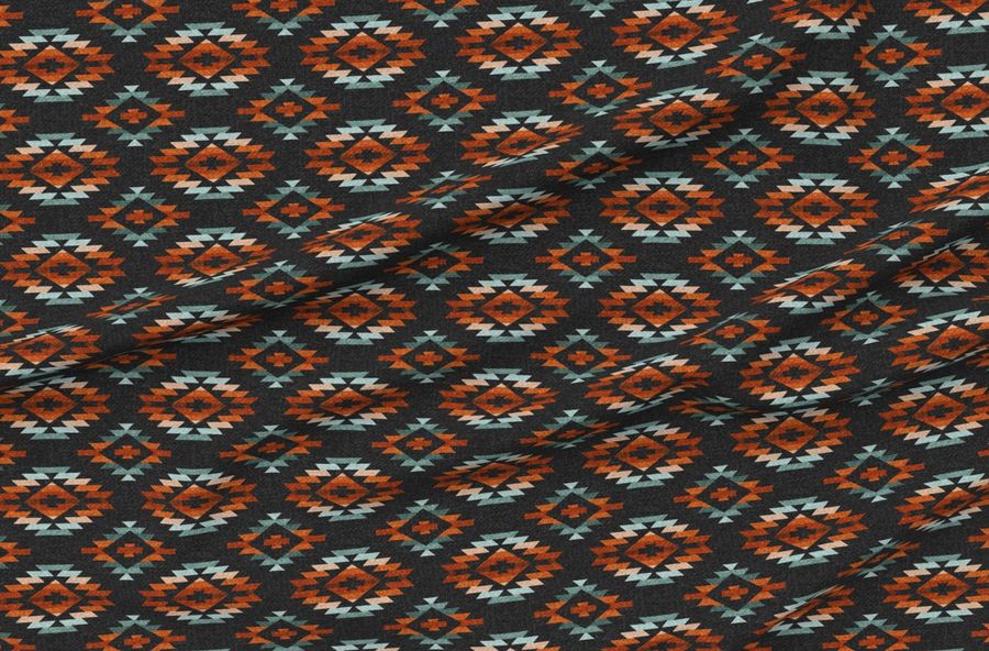 Western Rust And Dust Blue On Dark