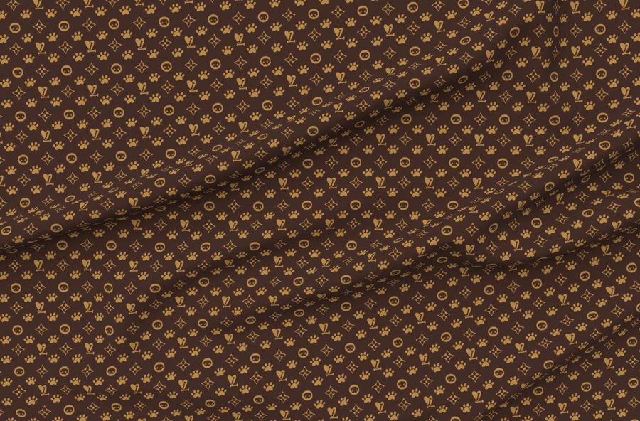 Louis Luxe Pup Fashion - Designer Dog - Brown And Tan - Medium