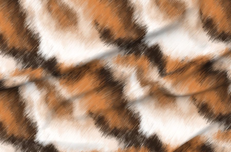 Calico Cat Fur Texture - Rust Orange - Black Brown White Realistic L