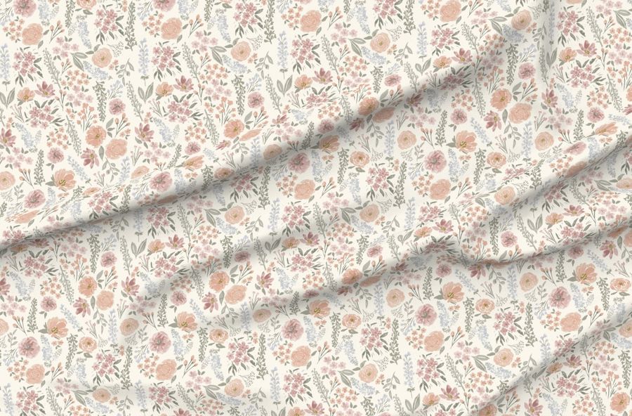 Consider The Wild Flowers Lighter For Wallpaper Hand Watercolour Floral For