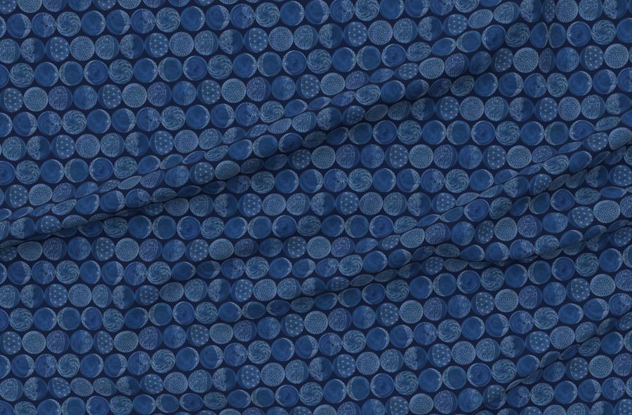 Very Small Sashiko Moon Phases