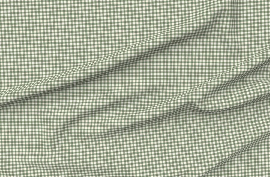 3/8" Gingham Dark Sage Gingham Check Sage Green Buffalo Check Buffalo Plaid