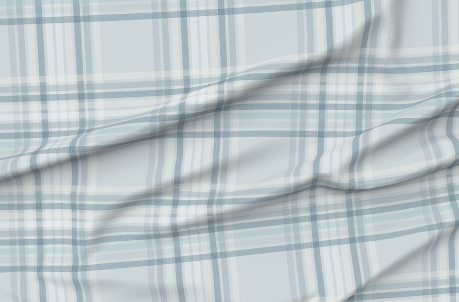 Pale Duck Egg Blue And Grey Plaid Checks For Wallpaper And Home Decor