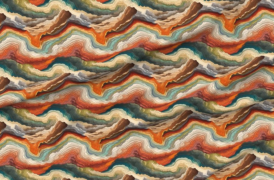 Woodblock Geological Chart