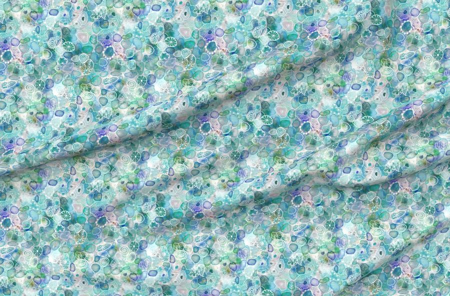 Turquoise Seaglass Nautical Seaside Beach Summer