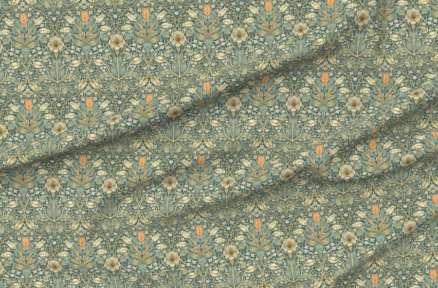 William Morris Spring Thicket On Teal Big