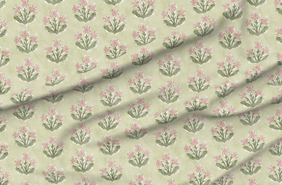 Boho Wildflower Pink And Green