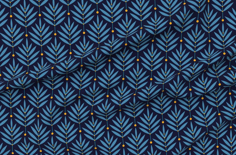 Retro Leaves / Big Scale 0038 A / Art Deco And Art Nouveau Inspired