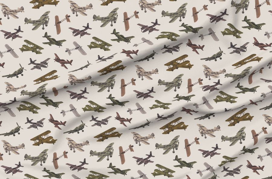 Planes Vintage Planes Boy Room Nursery Quilt Aeronautic Jet Airforce Army