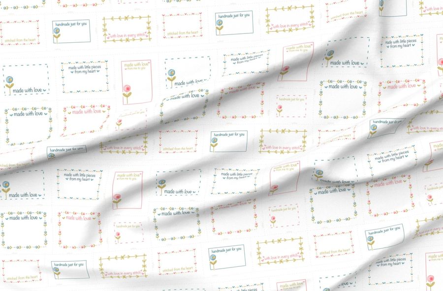 Poppy Fields Collection Handmade / Quilt And Sewing Labels Fits