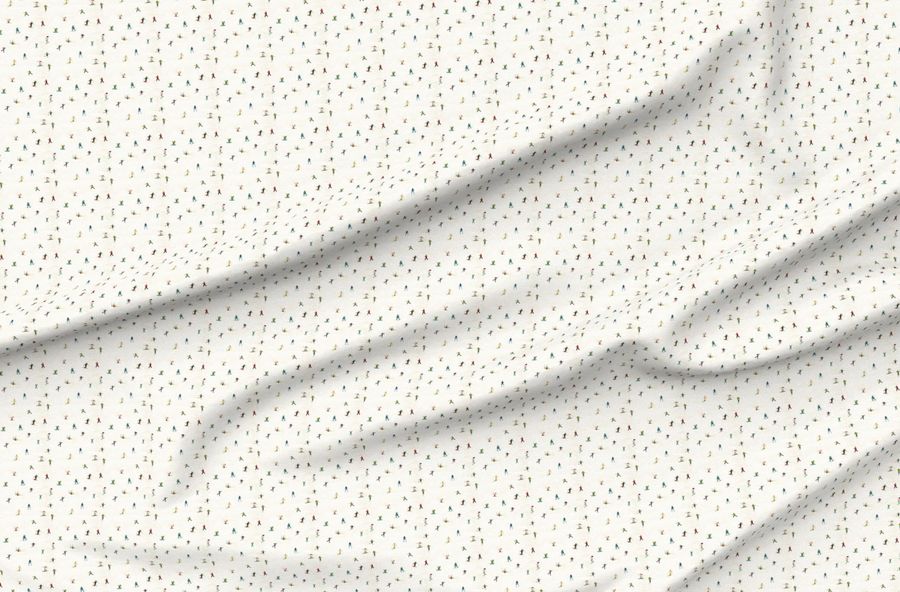 On The Snow - Super Small White Cozy Winter - Tiny Skiers & Snowboarders