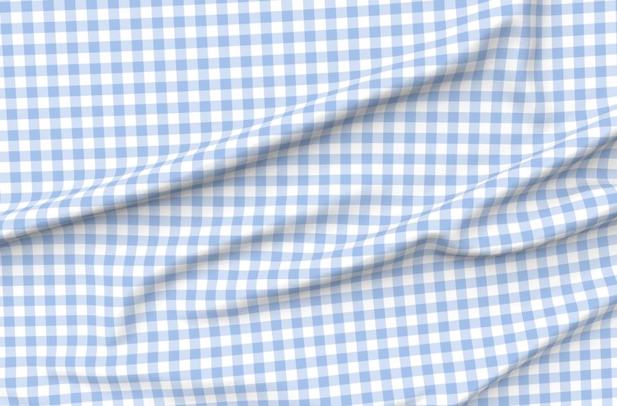 Gingham Cornflower Light Blue - Medium Scale