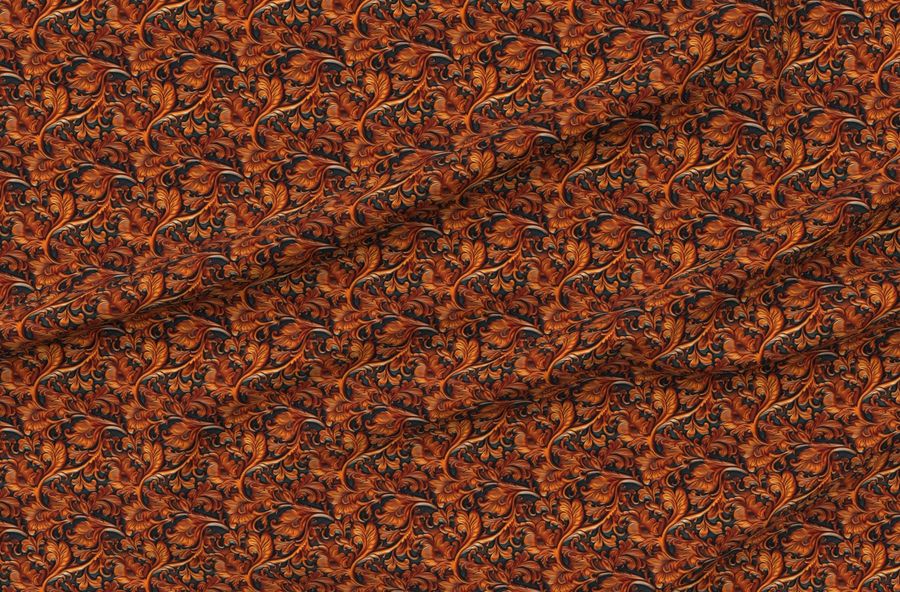 Tooled Leather Brown