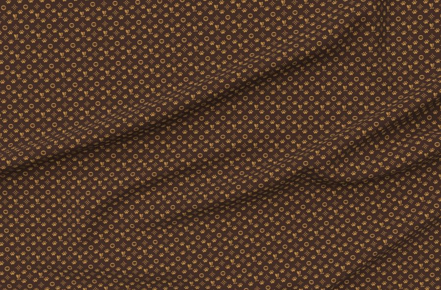 Louis Luxe Pup Fashion - Designer Dog - Brown And Tan - Small