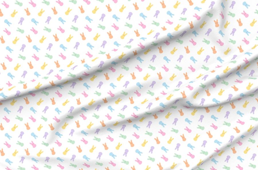 Tossed Pastel Rainbow Easter Bunnies