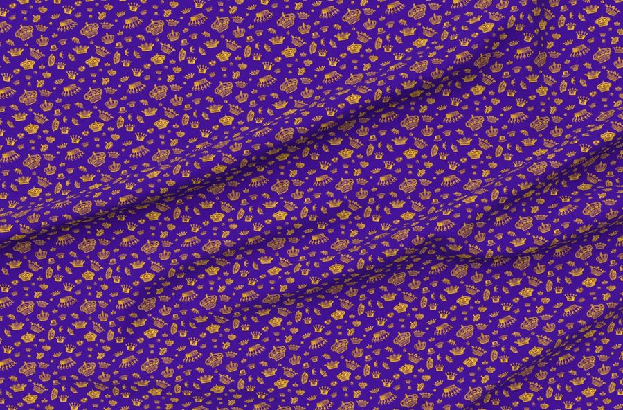 Royal Crowns - Golden Yellow On Purple