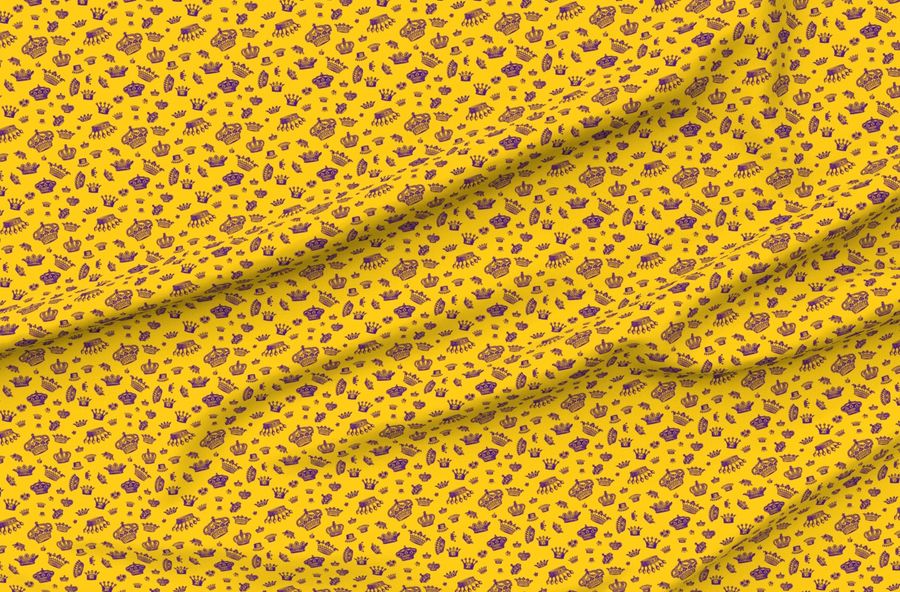 Royal Crowns - Purple On Golden Yellow