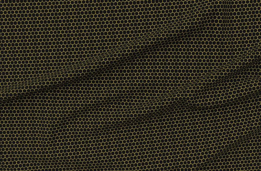 Black And Yellow Beehive Honeycomb Hexagon