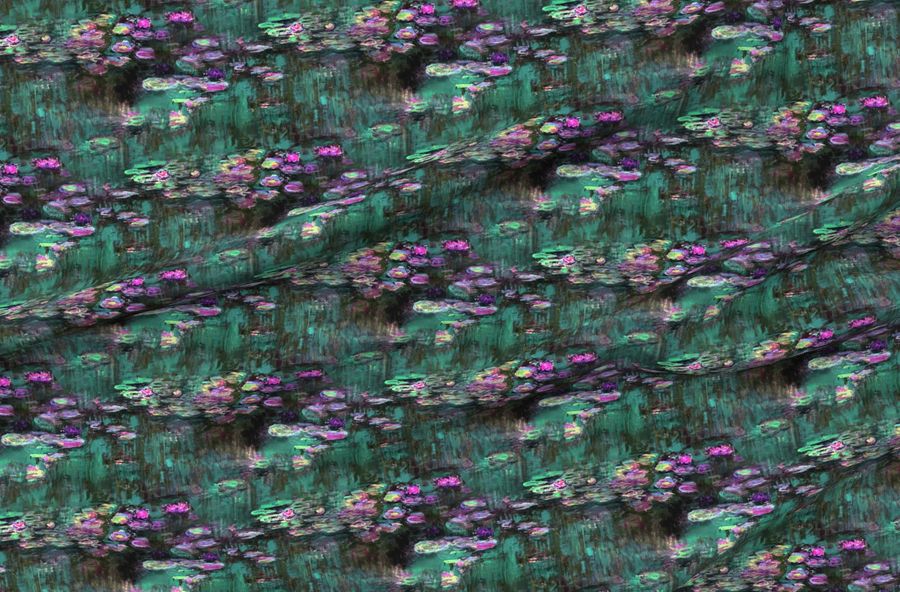 Claude Monet Water Lilies Emerald And Orchid