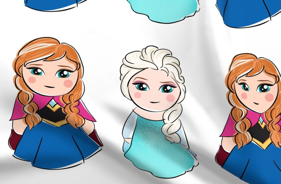 elsa and anna dolls cartoon