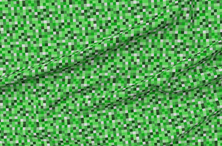 8-Bit Darker Green Pixels- 3/4Ths Of An Inch