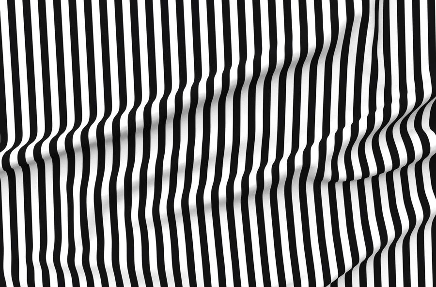 One Inch Stripes - Black And White By Andrea Lauren