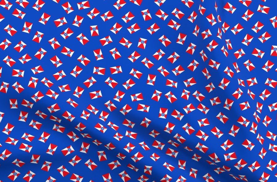 Scattered Wichita Flags - Spoonflower