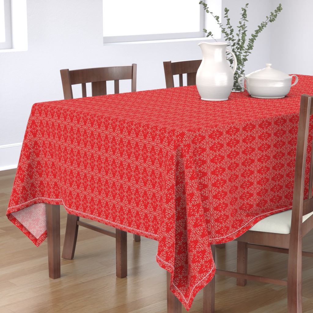 Tablecloth Zola Kantha Red Stripe Sateen Cotton Max 64% OFF service