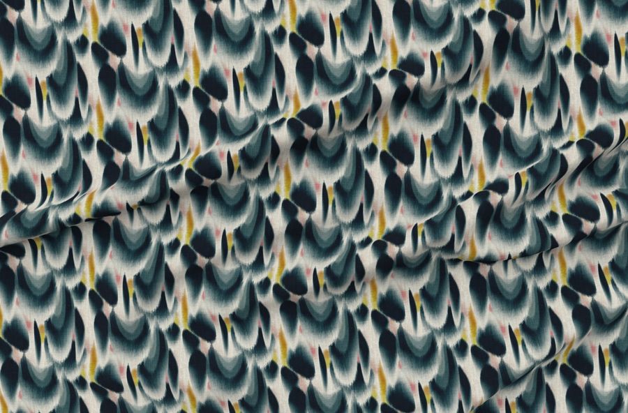Shibori Wing Spots (Indigo) Med