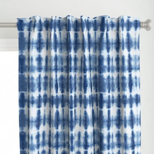 Shibori Curtains Tie Dye Door Window Curtain Indigo Handmade Door Drape 1 Panel 