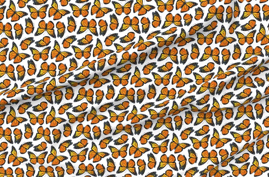 Monarch Butterfly Watercolor Pattern
