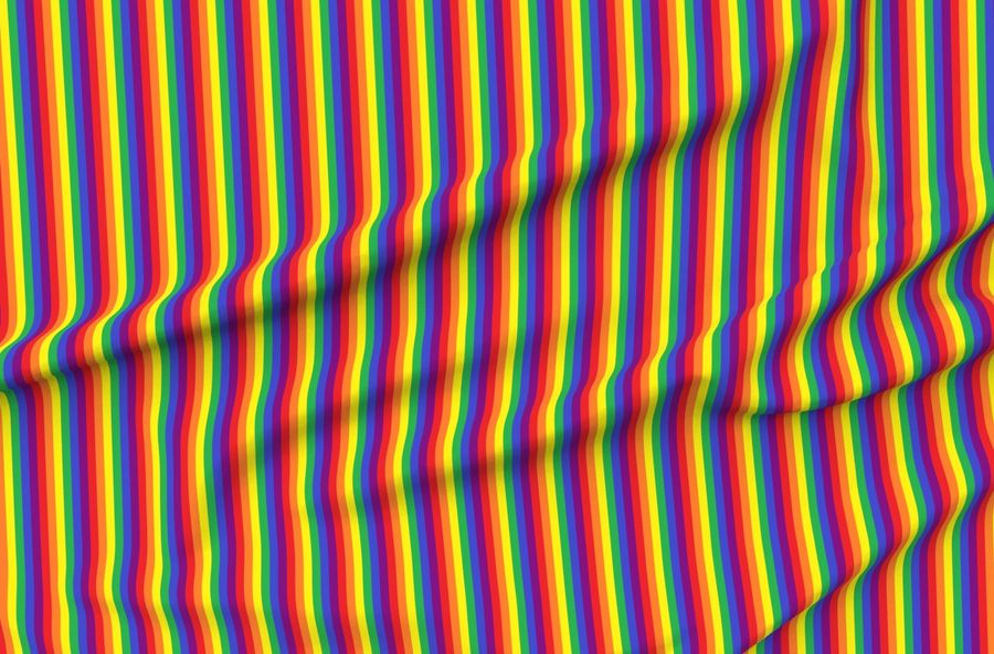 Rainbow Pride Stripes 1/2 Inch (Vertical)