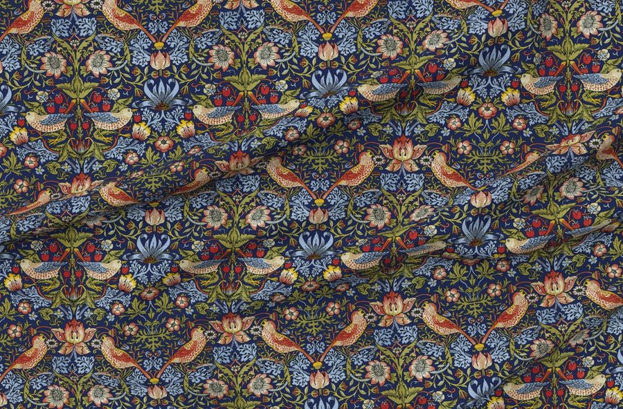 William Morris Strawberry Thief Bright Blue