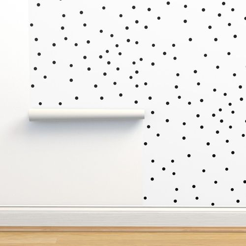 Wallpaper Small Dots Monochrome Black And White Tiny Dots Scattered Irregular Polka Dots By Sunny Afternoon