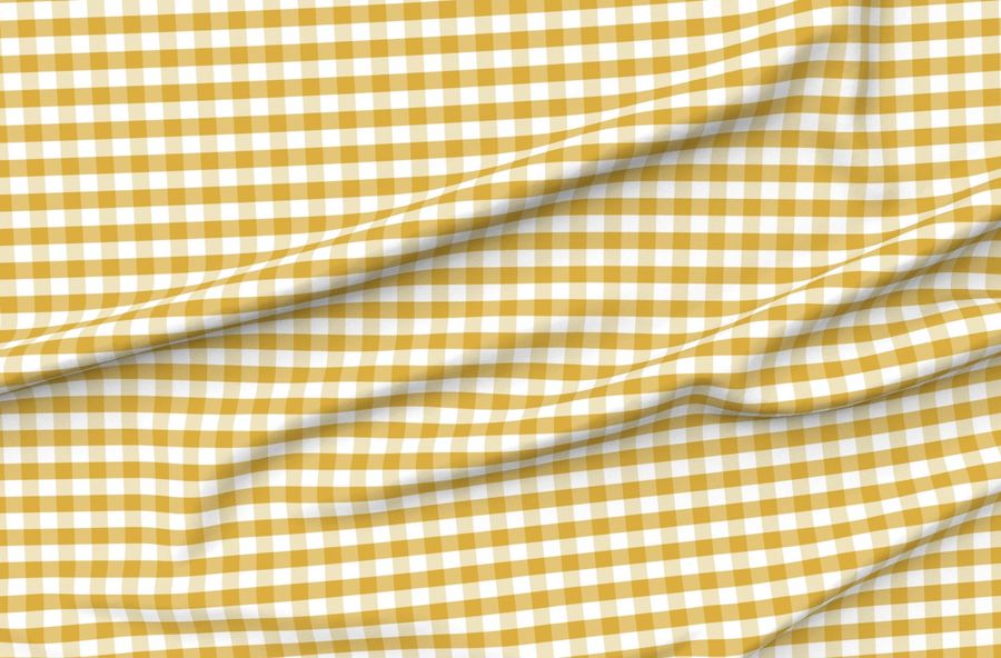 Mustard Gingham Check Tartan Check Mustard Yellow Checks